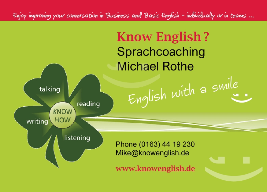 Know English – Englisch with a smile – Kontakt